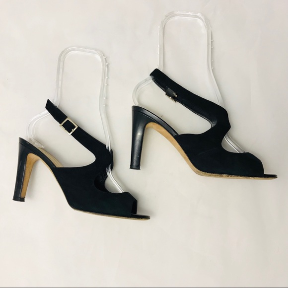 Kate Spade Sexy Black Suede Heels Size 7.5 B - Picture 4 of 7